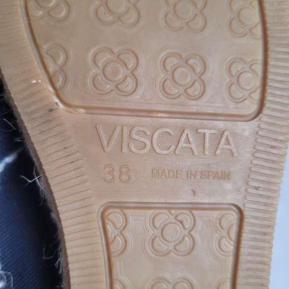 Viscata Barceloneta Handmade In Spain Espadrille Canvas Flat Shoe Navy 38/7.5 - Picture 8 of 10